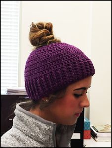 beanie with ponytail hole