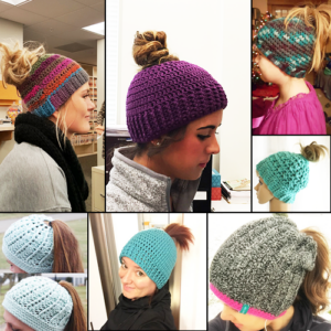 Crochet Ponytail Hat – Yarn Ballin'