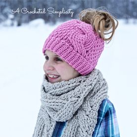 ponytail hat crochet pattern
