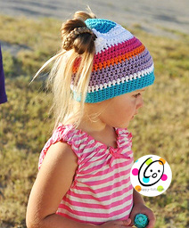hat with holes for pigtails
