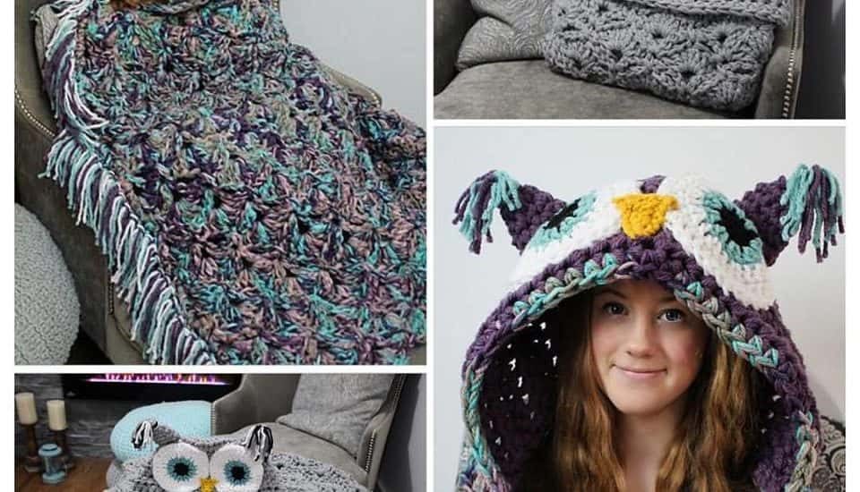 Crochet Hooded Owl Blanket Pattern