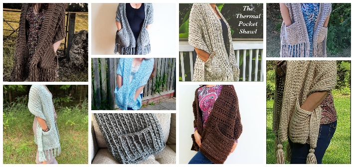 free pocket shawl crochet pattern roundup